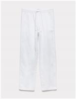 Loose Fit Pure Linen Elasticated Waist Trousers
