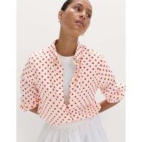 M&S Printed Collared Shirt Red Mix