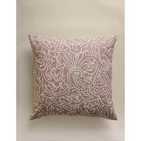 M&S Pure Cotton Abstract Swirl Cushion Cover Natural Mix
