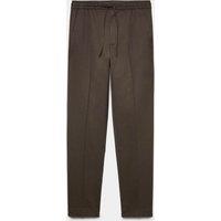 M&S Tapered Fit Elasticated Trousers Dark Chocolate