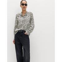 M&S Printed Collared Shirt Ivory Mix