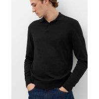 M&S Pure Cotton Regular Fit Knitted Polo Shirt Black