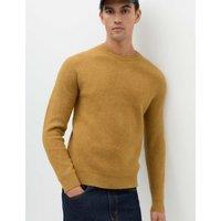M&S Supersoft Crew Neck Jumper with Wool Butterscotch