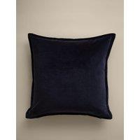 M&S Pure Cotton Velvet Cushion Cover Navy
