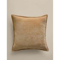 M&S Pure Cotton Velvet Cushion Cover Bronze