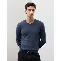 Autograph Pure Extra Fine Merino Wool V-Neck Jumper Nightshade