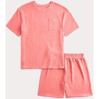 M&S Pure Cotton Waffle Short Pyjamas (1-16 Yrs) Coral