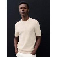 Autograph Performance Regular Fit Knitted T-Shirt Ecru