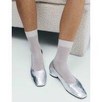 M&S Glitter Embellished Crew Socks Pink Mix