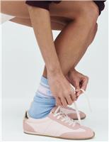 M&S 2 Pack Cotton Rich Sporty Crew Socks Blue Mix