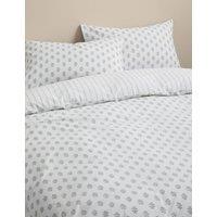 M&S Cotton Blend Mini Leaf Bedding Set Marble