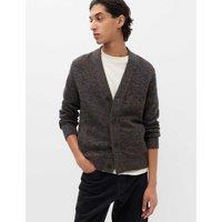 M&S Lambswool Blend V-Neck Cardigan Blue Mix