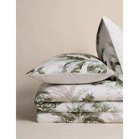 M&S Pure Cotton Botanical Reversible Bedding Set Sage Mix