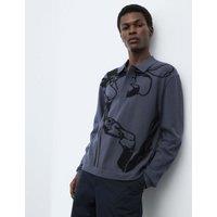 Autograph Concealed Placket Exploded Floral Polo Nightshade