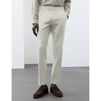 Autograph Tailored Fit Italian Performance Linen Blend Suit Trousers White