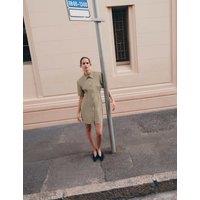 M&S Button Through Mini Shirt Dress Natural
