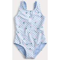M&S Gingham Cherry Swimsuit (2-8 Yrs) Blue