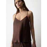 Autograph Satin Cami Pyjama Top Medium Brown