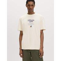 M&S Pure Cotton Graphic T-Shirt Ecru