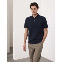 Autograph Fine Mercerised Cotton Pique Polo Dark Navy