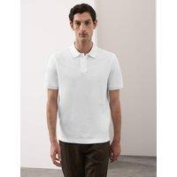 Autograph Fine Mercerised Cotton Pique Polo White