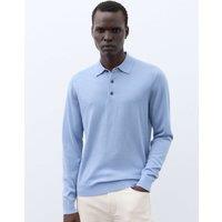 Autograph Pure Extra Fine Merino Wool Polo Shirt Dusty Blue