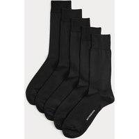 Autograph 5pk Egyptian Cotton Rich Socks Black