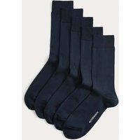 Autograph 5pk Egyptian Cotton Rich Socks Dark Navy