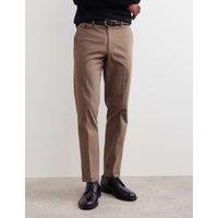 JAEGER Tailored Fit Italian Cotton Chinos Brown