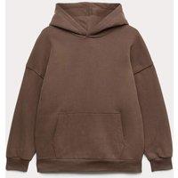 M&S Cotton Rich Hoodie (6-16 Yrs) Dark Brown
