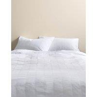 M&S Pure Cotton Striped Seersucker Bedding Set White