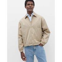 M&S Cotton Blend Coach Jacket Beige