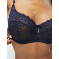 M&S Ida Lace Wired Balcony Bra F-H Nightshade