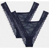 M&S 2 Pack Ida Lace Miami Knickers Nightshade