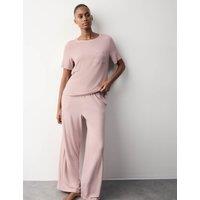 Autograph Modal Rich Short Sleeve Pyjama Top Mallow