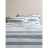 M&S Linen Blend Striped Yarn Dye Bedding Set Blue Mix
