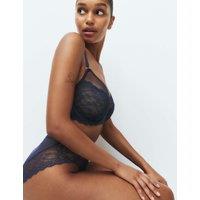 M&S Ida Lace Wired Minimiser Bra C-G Nightshade