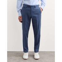 JAEGER Tailored Fit Wool Blend Trousers Mid Blue