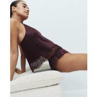 M&S Satin & Lace Strappy Camisole Raisin