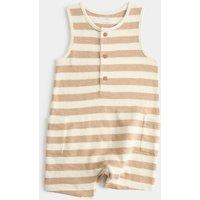 M&S Pure Cotton Striped Romper (0-3 Years) Multi