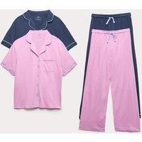 M&S 2 Pack Cotton Modal Pyjama Sets (6-16 Yrs) Multi