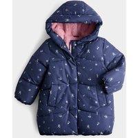 M&S Ditsy Padded Coat (2-8 Yrs) Blue Mix