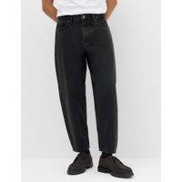 M&S Authentic Barrel Fit Rigid Jeans Black Denim