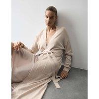 Autograph Lounge Knit Wrap with Cashmere Oatmeal