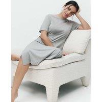 M&S Cotton Modal Printed Long Nightdress Grey Mix