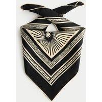 JAEGER Pure Silk Printed Scarf Ivory Mix