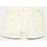 M&S Pure Cotton Radish Printed Pyjama Shorts Ivory Mix