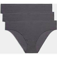 Body by M&S 3 pack Body Invisibles No VPL Brazilian Knickers Dark Grey