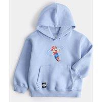 M&S Cotton Rich Super Mario Movie Hoodie (2-8 Yrs) Blue Mix
