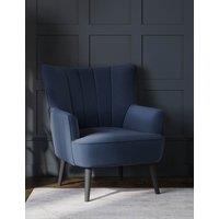 M&S Evie Velvet Accent Chair Midnight Navy